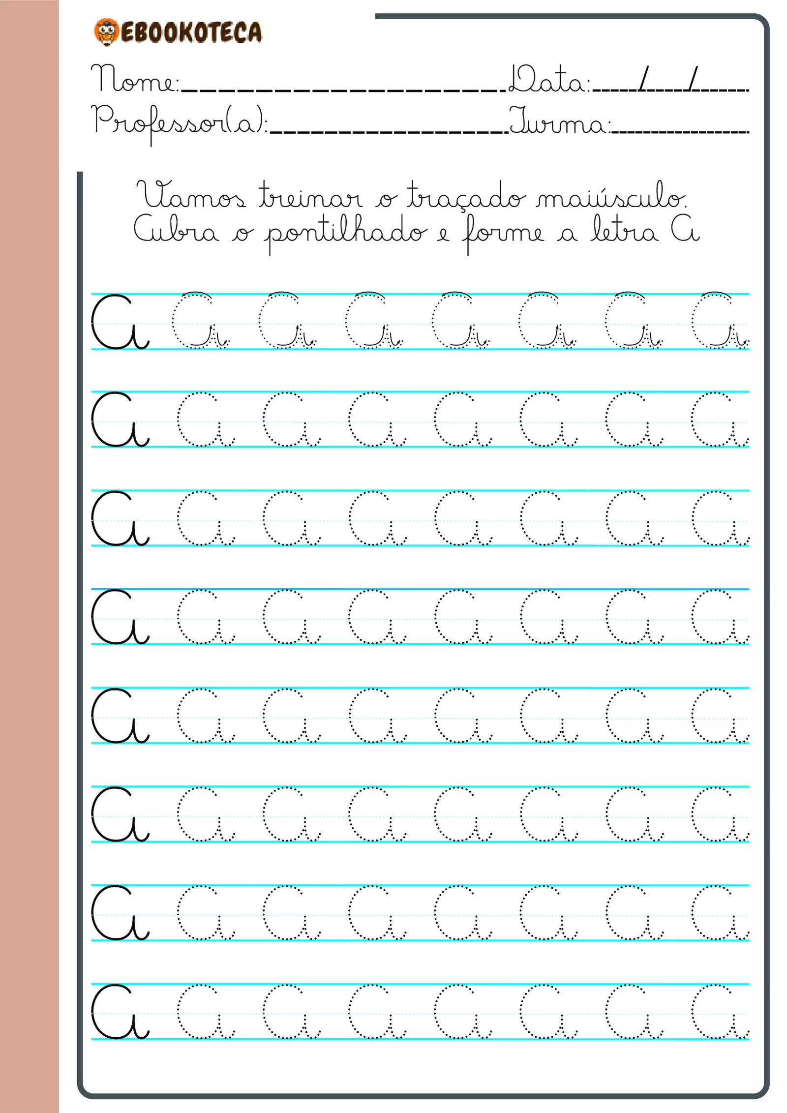 atividades para caligrafia